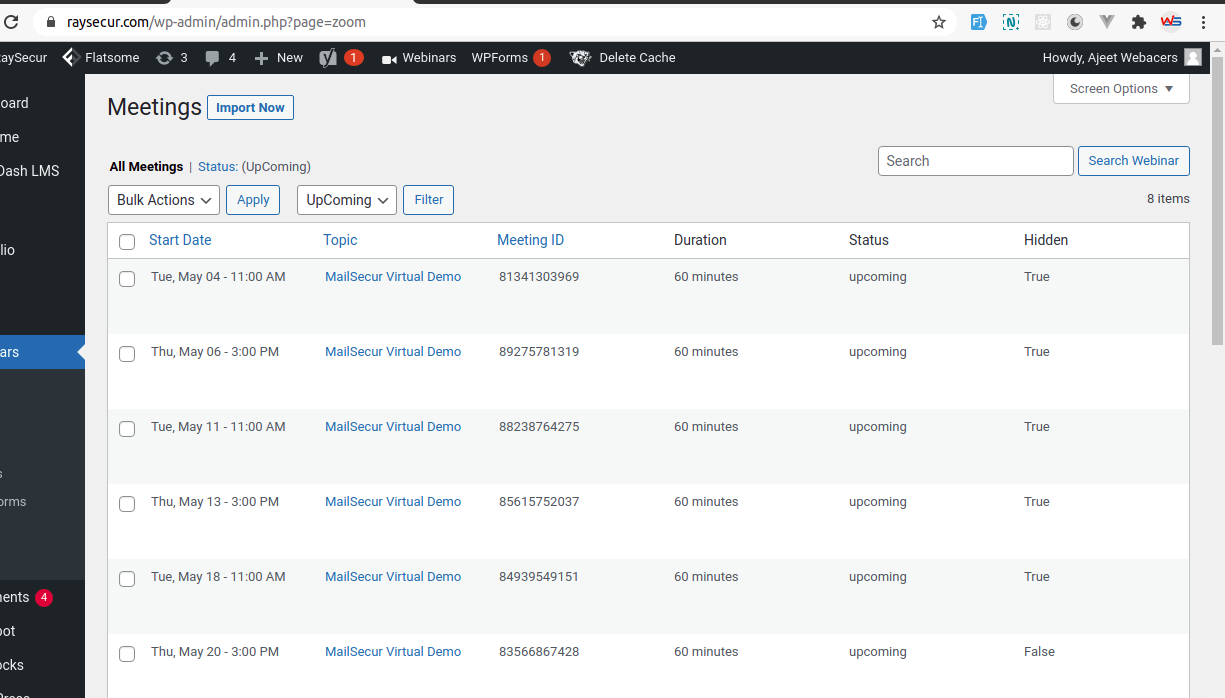 Hubspot Zoom Meeting Integration