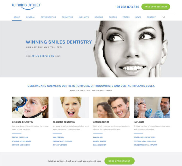 Winning_Smiles Dental Website Design WordPress