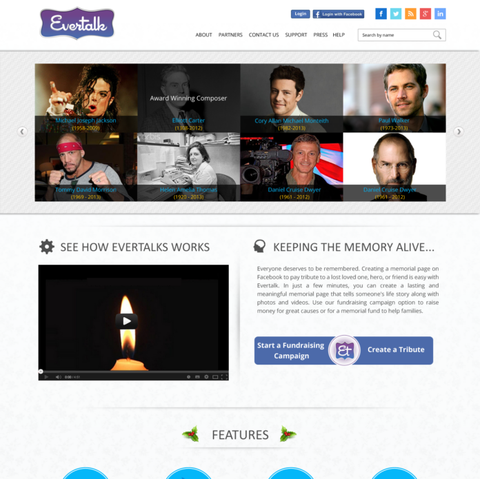 memorial page creation
