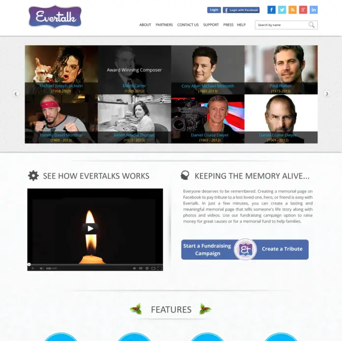 evertalk_mockup1 memorial page creation