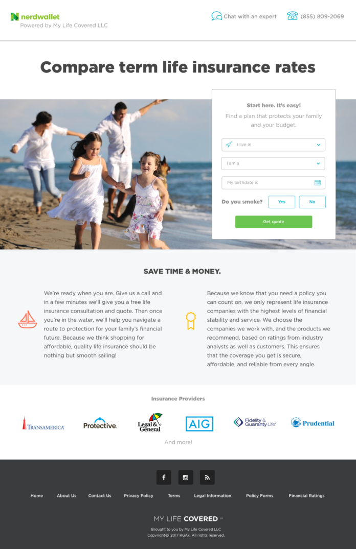 nerdwallet Insurance Website Development